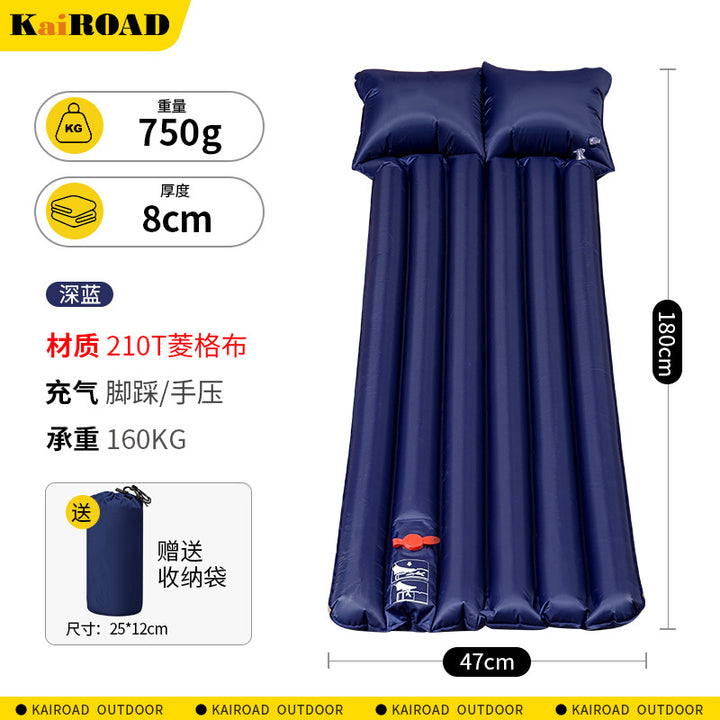 Air mattress with integrated pillow Bowlift
