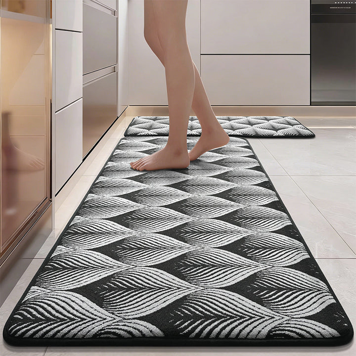 Leaf-Pattern Anti-Fatigue Kitchen Mat