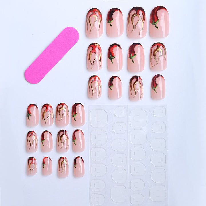 Artificial Nails in Creative Paprika Design Bowlift