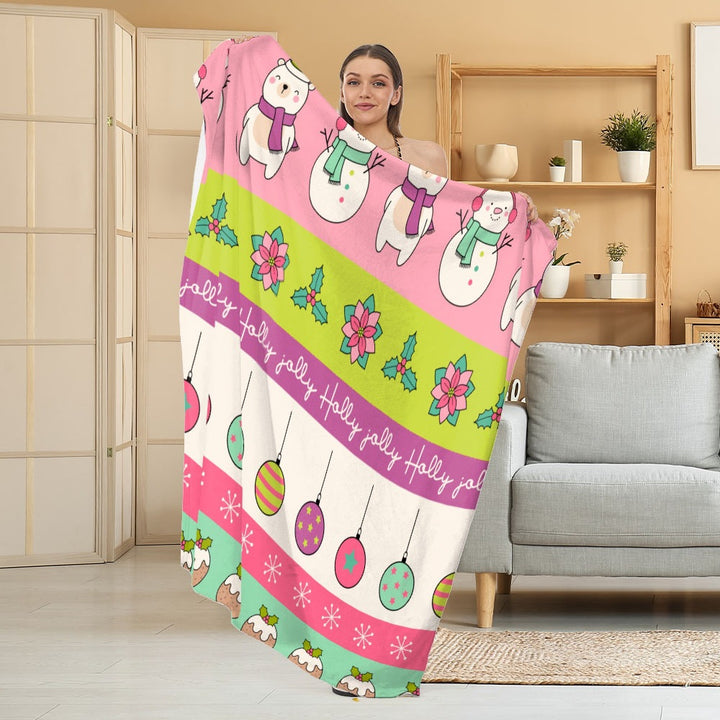 Cozy Halloween-Themed Fleece Blanket