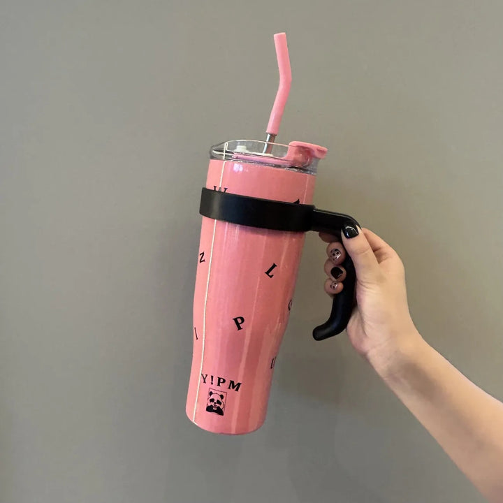 Women Practical Insulated Drinking Bottle with Integrated Carry Handle Bowlift