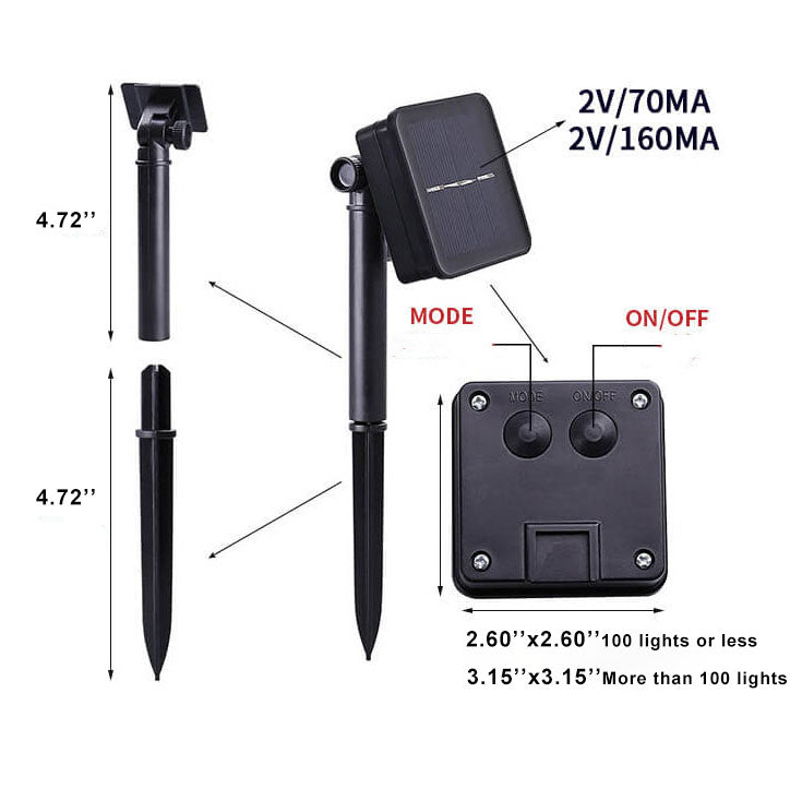 BowLift | LED Solar Sakura String Lights Waterproof Outdoor Fairy Flower Lights