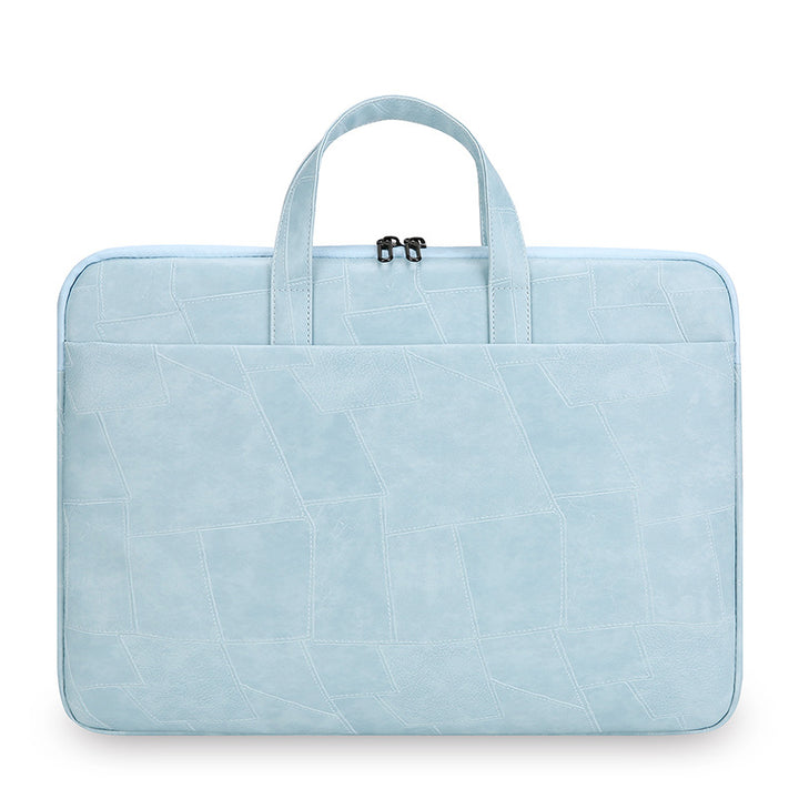 Premium Patchwork Leather Laptop Bag Bowlift