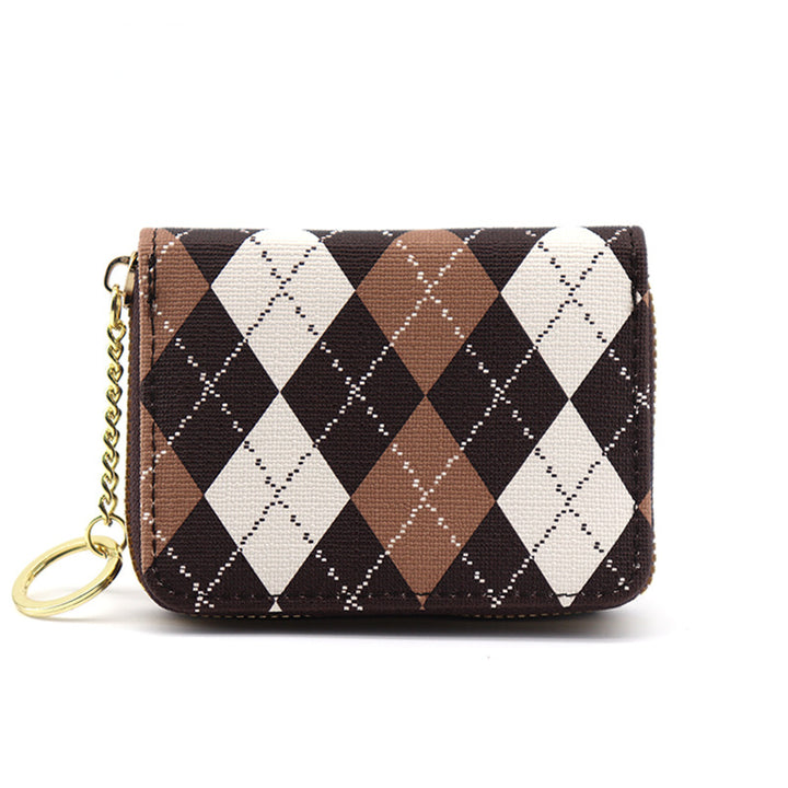 Elegant Argyle Pattern Coin Purse