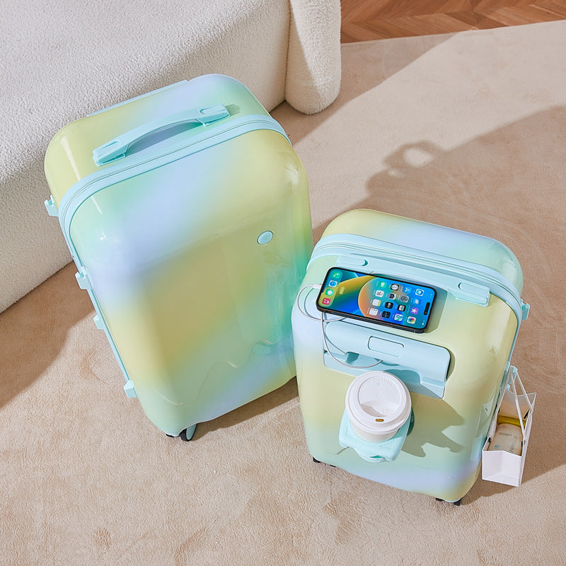Smart Phone-Integrated Travel Suitcase Bowlift