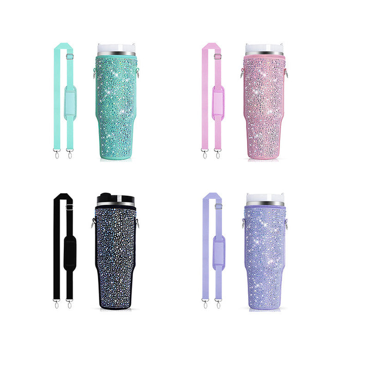 Ladies Glittering Insulated Bottle Case Bowlift