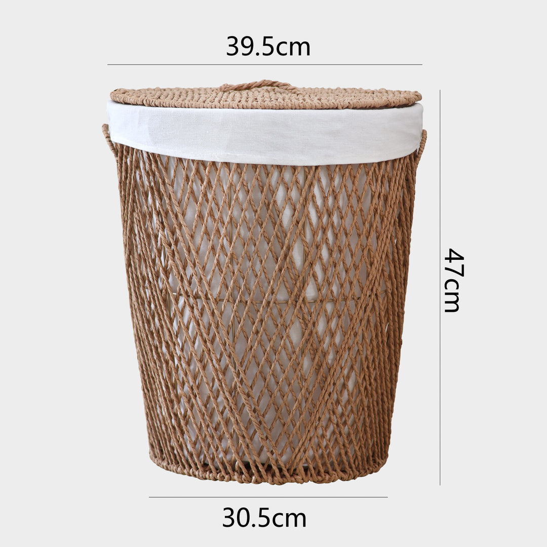 Decorative laundry basket with lid Bowlift
