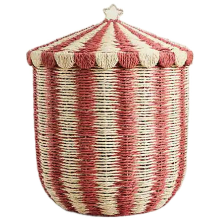 Basket with lid and decorative design Bowlift