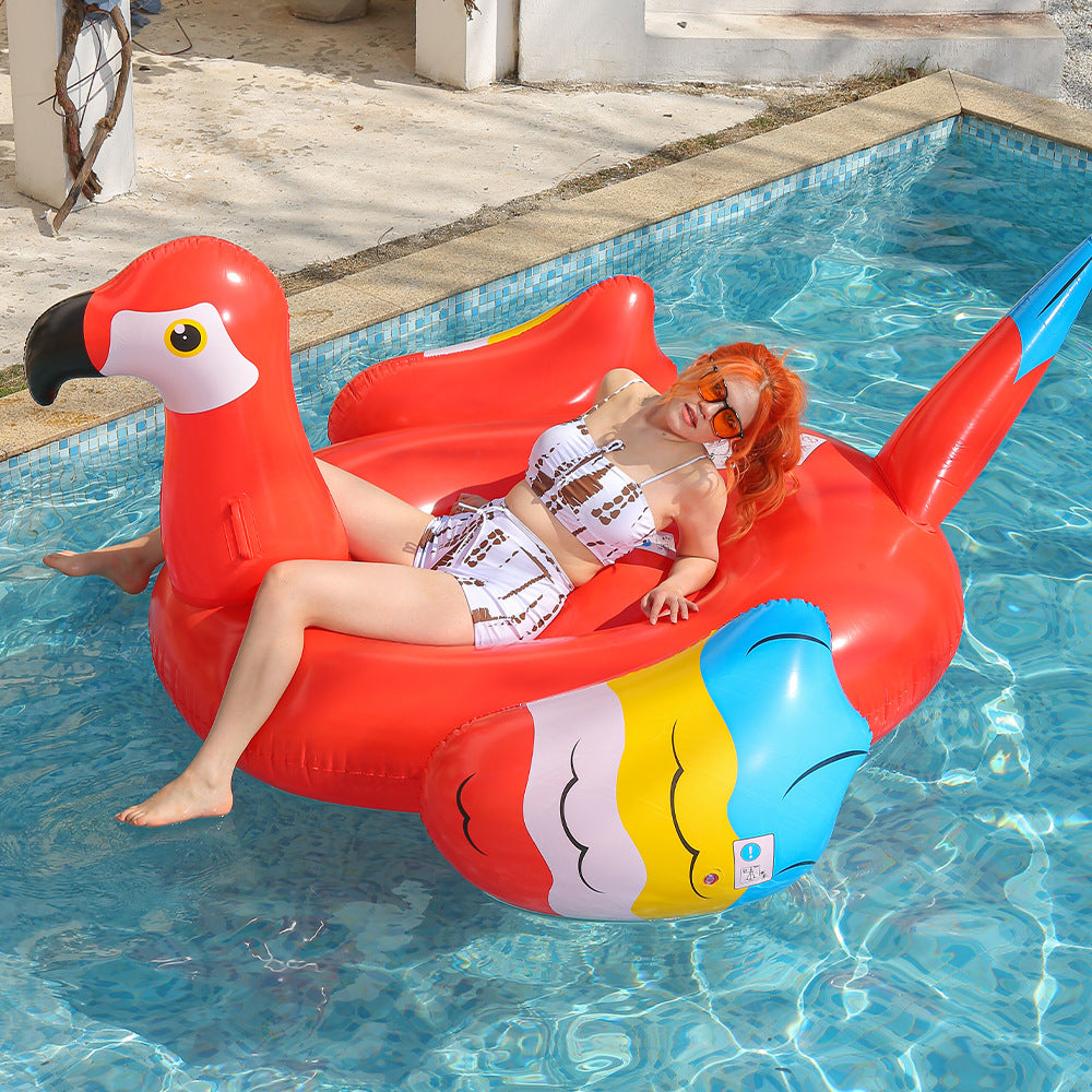 Ladies Inflatable Flamingo Swimming Island Bowlift