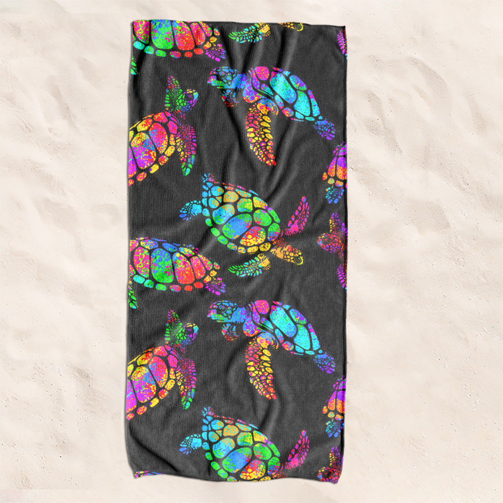 Beach towel with creative turtle pattern Bowlift