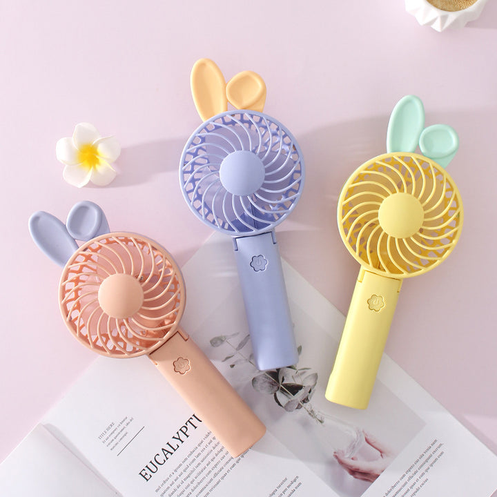Unisex Funny Handheld Fan with Animal Ears Bowlift