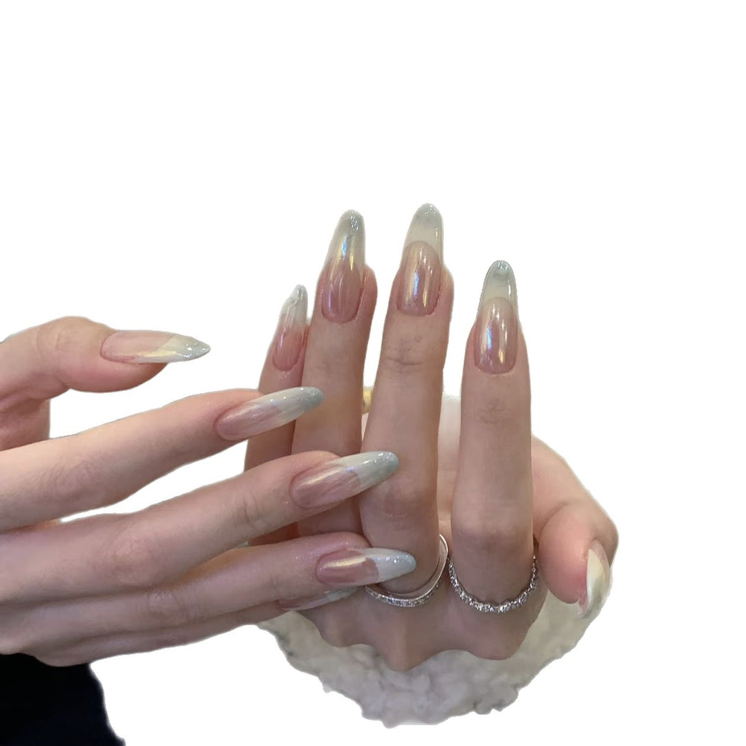 Glamorous Artificial Nails In Modern Ombre Design Bowlift