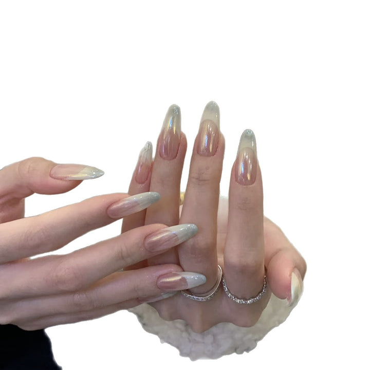 Glamorous Artificial Nails In Modern Ombre Design Bowlift