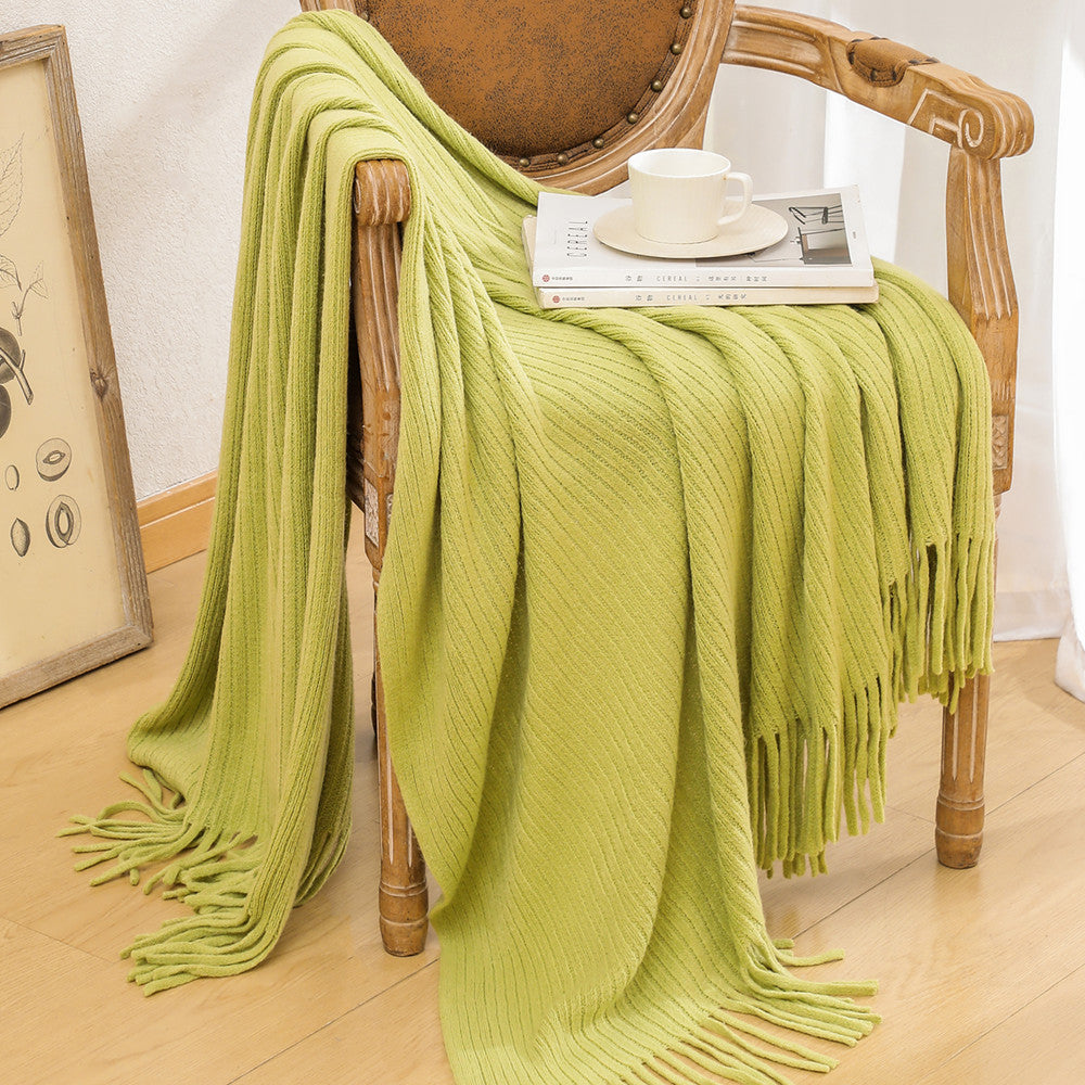 Cozy Knitted Throw Blanket