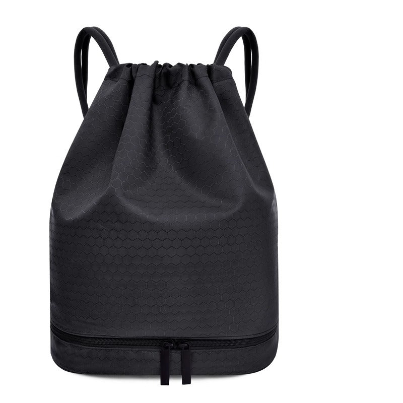 Lightweight Hexagonal Pattern Drawstring Backpack Bowlift