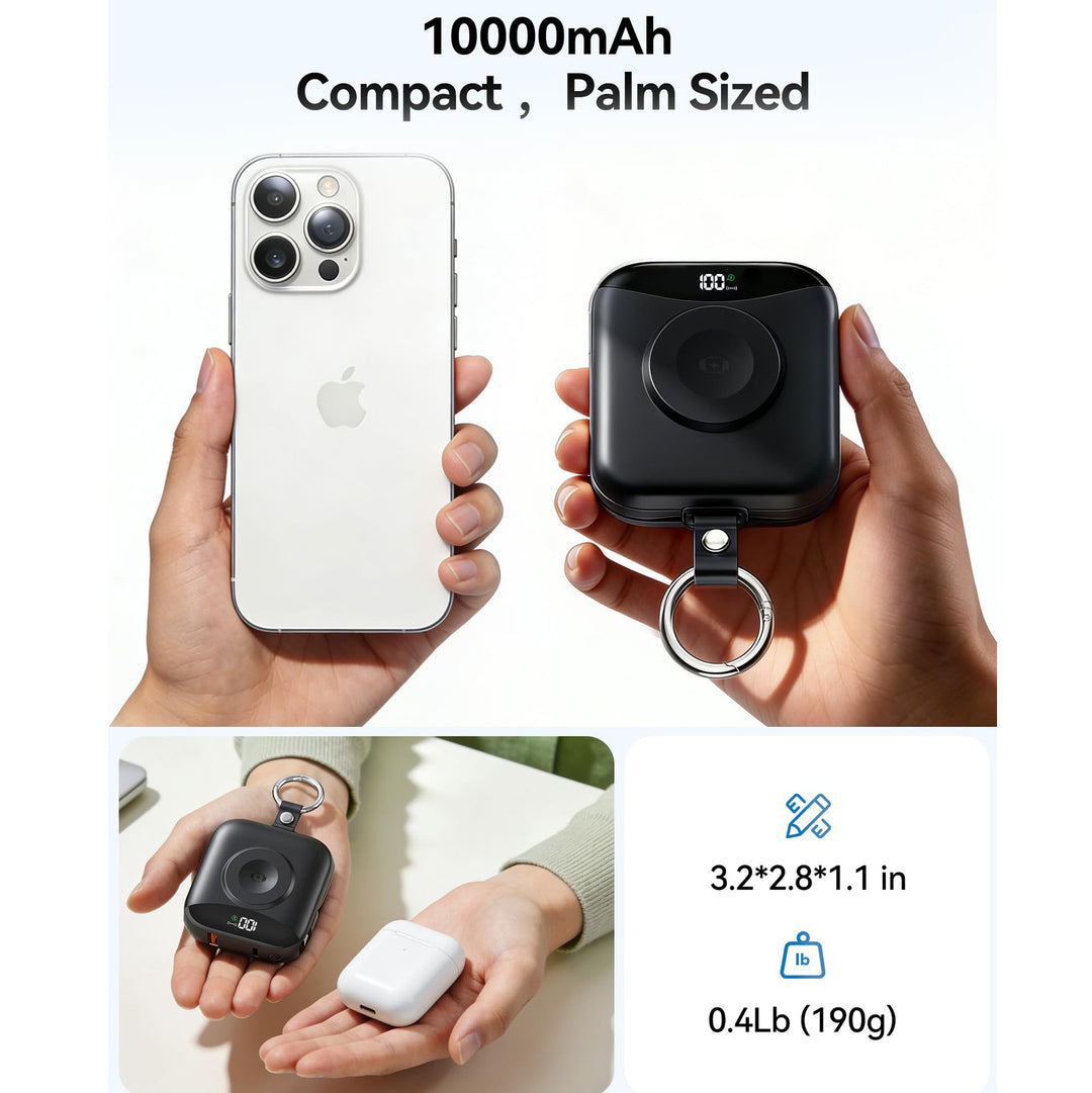 Portable Wireless Charger with Integrated Power Bank Bowlift