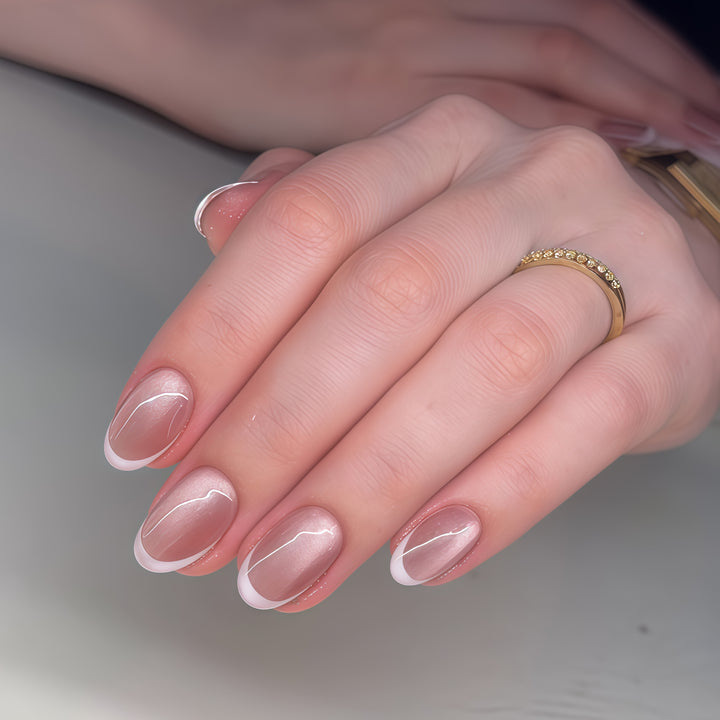 Elegant French Tip Press-On Nails Bowlift 1789389238