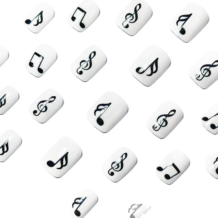 Artificial nails with music motif Bowlift