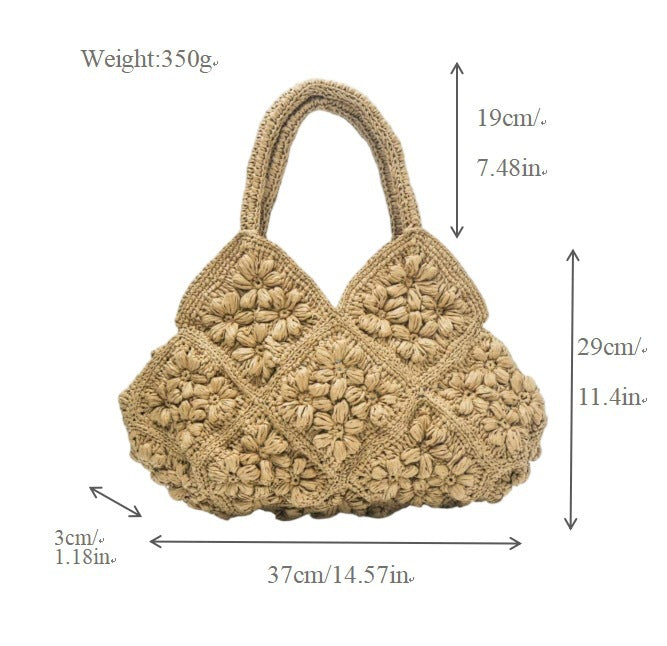 Handmade bag with floral motifs Bowlift
