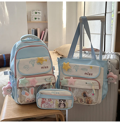 Whimsical Multi-Pocket Backpack Set Bowlift