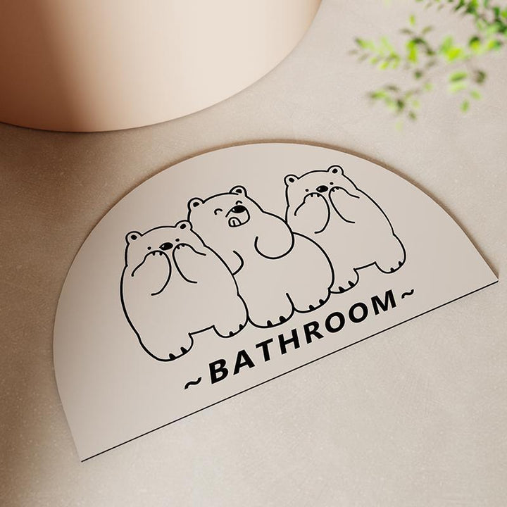 Unisex Shower Time Themed Bath Mat Bowlift