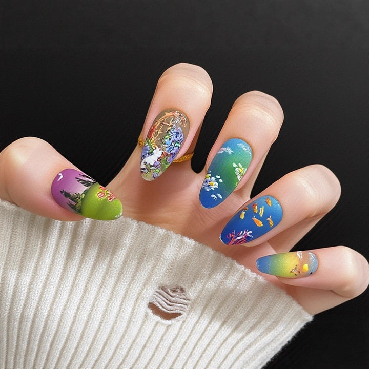 Artful Nail Extensions with Elegant Tips Bowlift