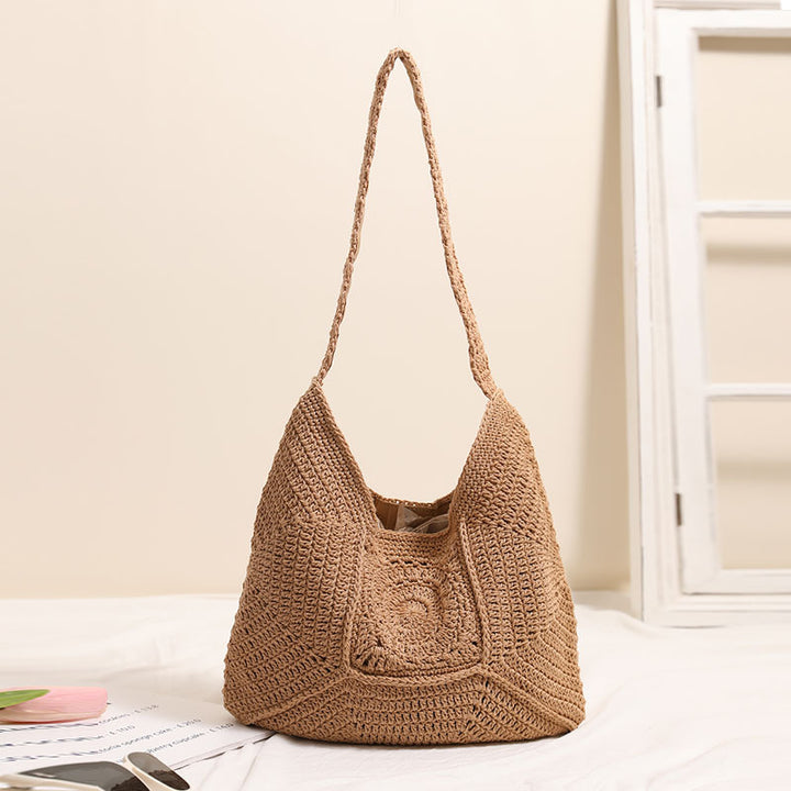 Hand-knotted Tote Bag in Modern Macramé Style Bowlift