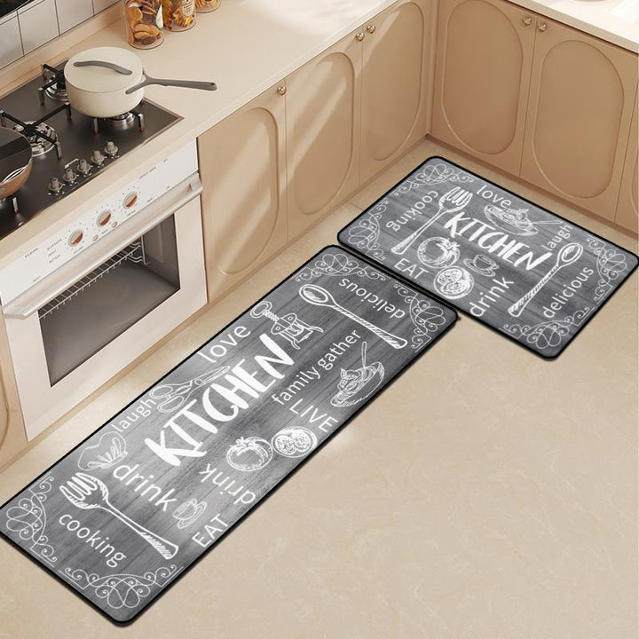Anti-Fatigue Memory Foam Kitchen Runner and Square Mat Set with Non-Slip Backing Bowlift