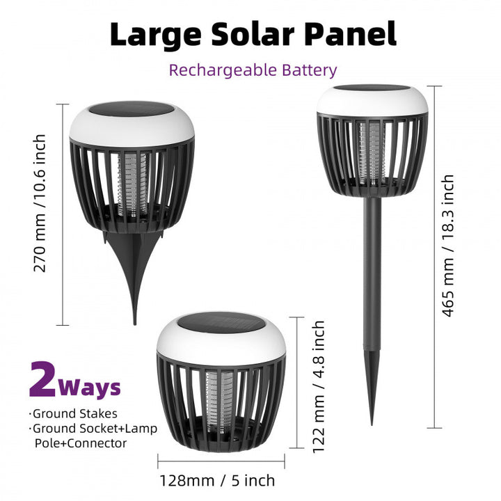 Outdoor Solar-Powered Garden Light Bowlift