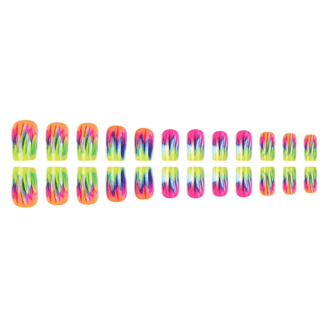 Vibrant Gradient Nail Art Extensions Bowlift