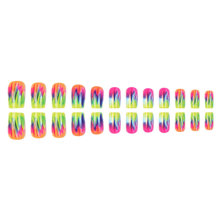Vibrant Gradient Nail Art Extensions Bowlift