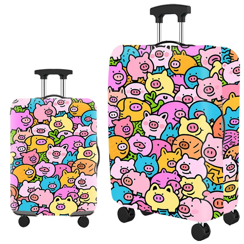 Artistic Cat-Themed Hard Shell Suitcase Bowlift