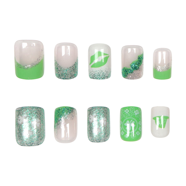 Festive Glittery Nail Art Press-On Set Bowlift