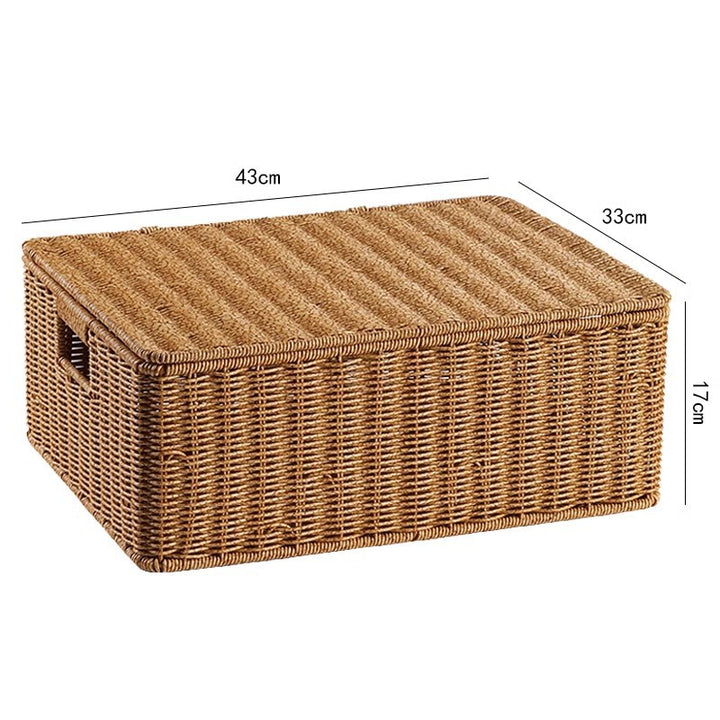 Women rectangular laundry basket made of woven material Bowlift