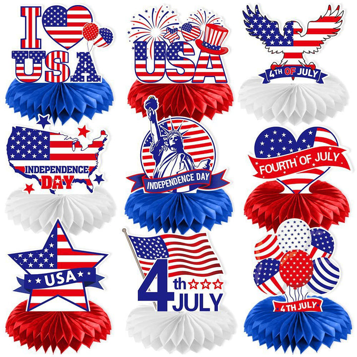 Unisex nan patriotic acrylic cake topper with US flag heart motif Bowlift