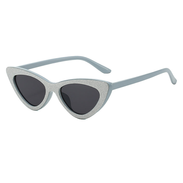 Ladies Cat-Eye Sunglasses with Glamorous Glitter Frame Bowlift