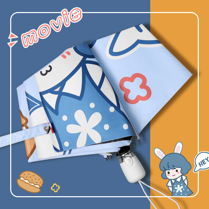 Ladies creative folding umbrella with playful design Bowlift 1780662501