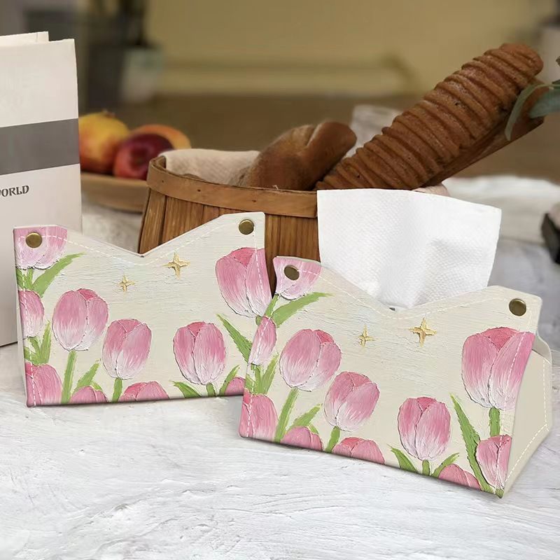 Artistic Floral Tissue Box Cover Bowlift