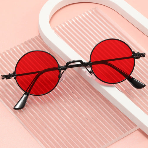 Ladies fashionable round glasses with high-quality metal frame and flexible temples Bowlift