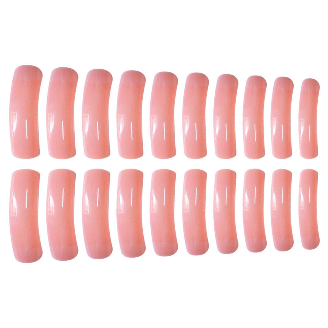 Glossy Long Press-On Nail Extensions Bowlift