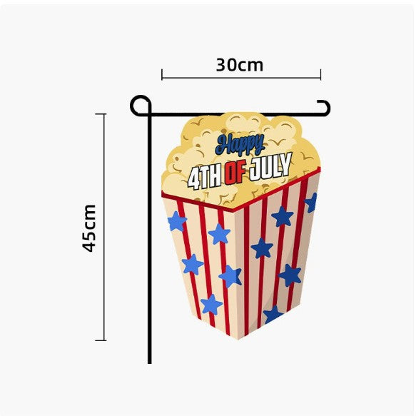 Unisex nan patriotic outdoor decorative gnome garden flag with pole sleeve Bowlift