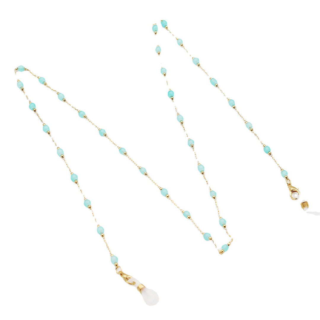 Elegant Beaded Eyewear Retainer Chain Bowlift