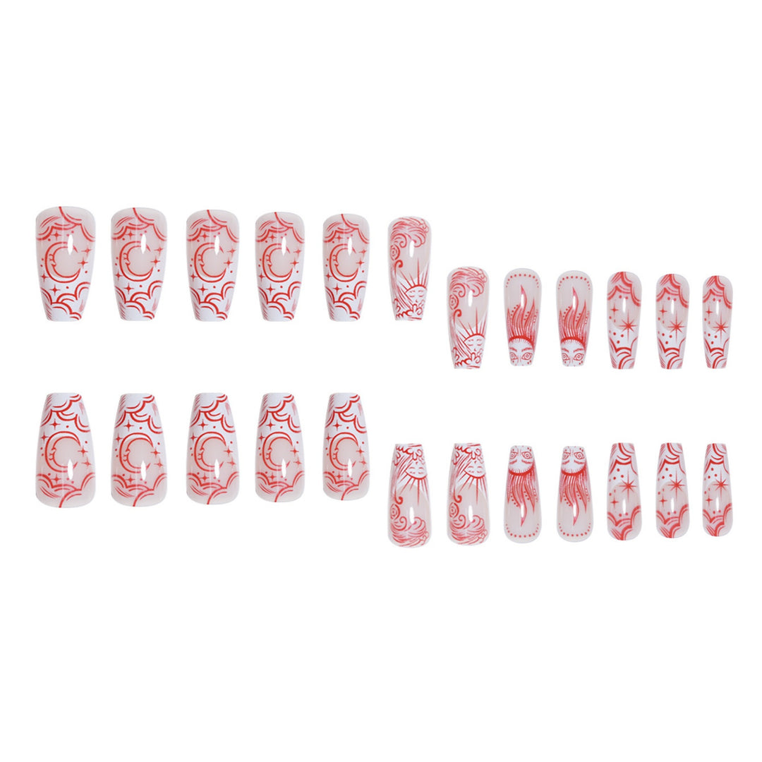 Artistic Patterned Press-On Nails Bowlift