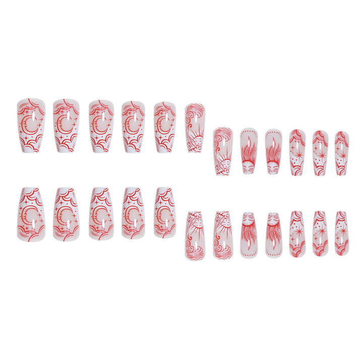 Artistic Patterned Press-On Nails Bowlift
