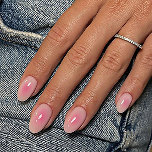 Elegant Gel Nails with Gentle Gradient Bowlift