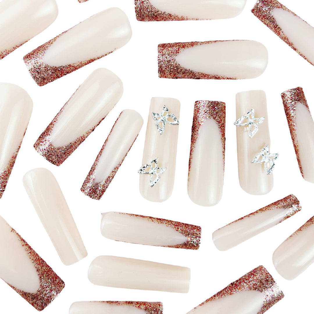 Artistic Long Glossy Almond-Shaped Nail Extensions Bowlift