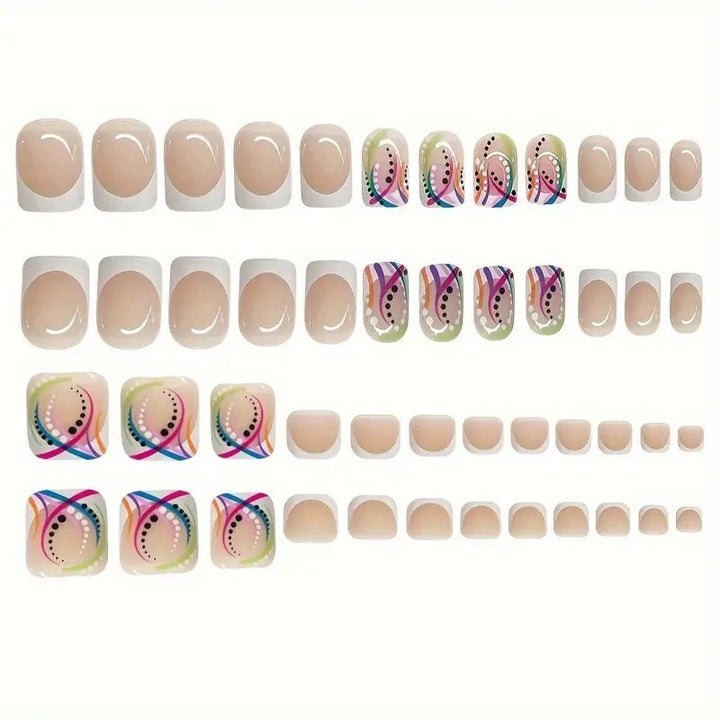 Artistic Geometric Nail Art Extensions Bowlift