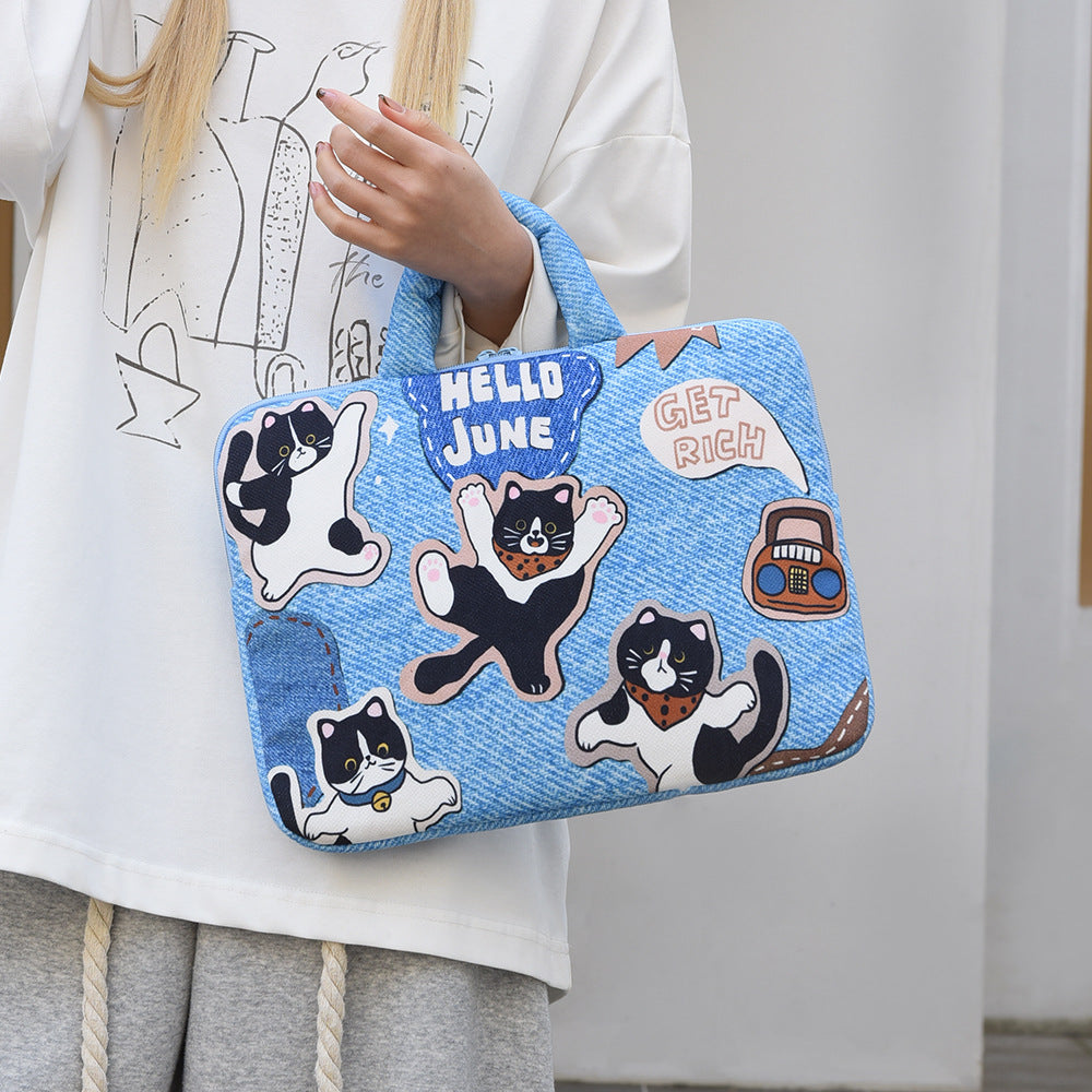 Stylish laptop cover with cute dog design Bowlift