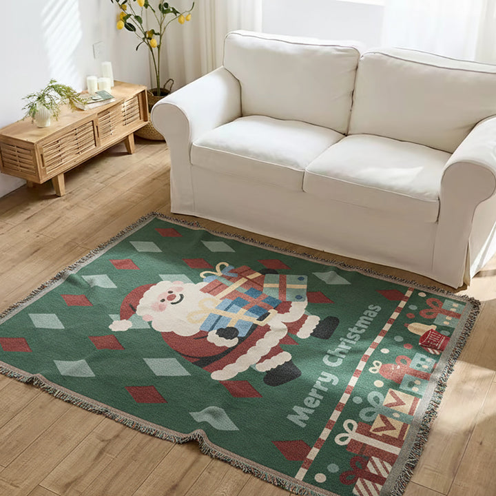 Festive Holiday Themed Throw Blanket
