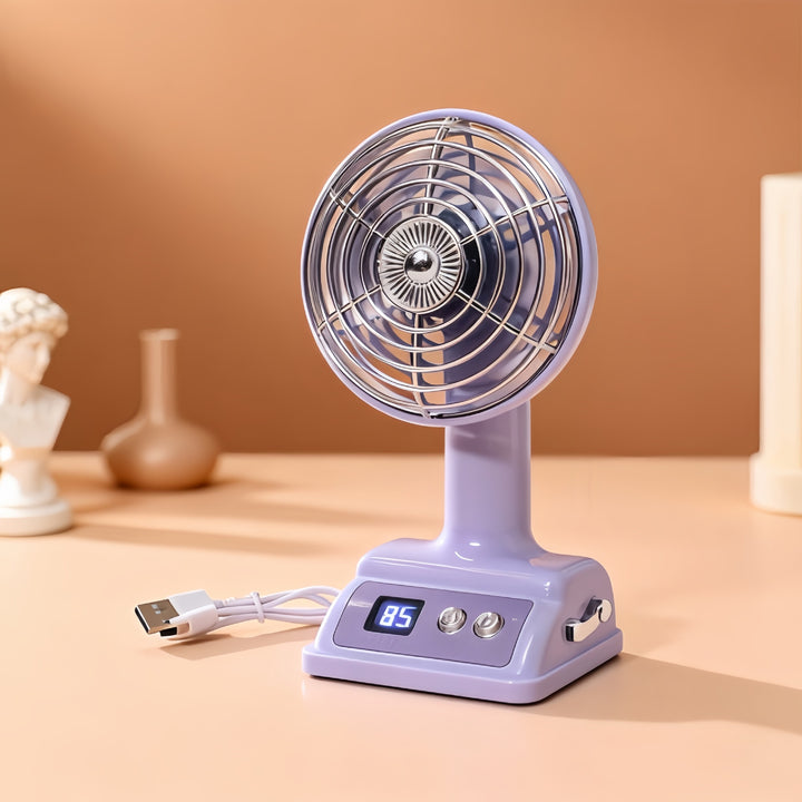 Women's portable table fan with LED display Bowlift
